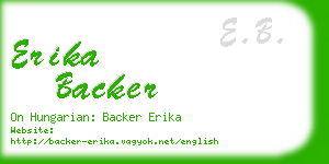 erika backer business card